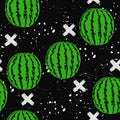 Pattern of whole watermelons