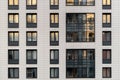 pattern from the windows of a multi-storey residential building Royalty Free Stock Photo