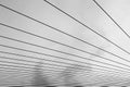 Pattern of wire rope at suspension bridge. Royalty Free Stock Photo