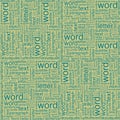 A pattern of words. Words of different sizes Royalty Free Stock Photo