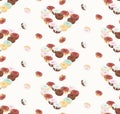 Pattern for wrapping paper for sweet valentine`s day with donut heart