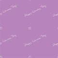 Pattern for wrapping paper for Women's Day. Vector illustration of hearts and congratulatory lettering.