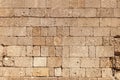 Pattern of yellow block from old architecture castle wall Royalty Free Stock Photo