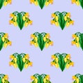 Pattern with yellow flowers