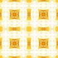 Pattern yellow geometric kaleidoscope symmetry. flower vintage