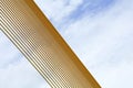 Pattern of yellow wire rope at suspension bridge - abstract background