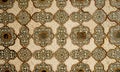 Patterned artwork in the ceiling. Amber Fort India Royalty Free Stock Photo