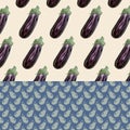 Patterned Background - Eggplants