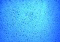 Patterned blue frosty pattern on glass