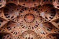 Patterned ceiling with shapes of music instruments