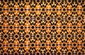 Patterned coloured tiles at the Alhambra, Granada, Spain. Royalty Free Stock Photo