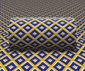 Patterned cylinder is rolling along the inclined surface. Abstract vector optical illusion illustration