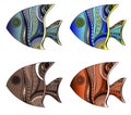 Patterned decorative fish