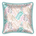 Patterned decorative pillow cushion Royalty Free Stock Photo