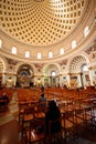 Inside the Rotunda of Mosta, Malta.