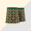 Patterned Eco Craft Coffee Cup Royalty Free Stock Photo