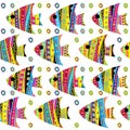 Patterned fishes seamless
