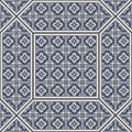 Patterned floor and wall tiles. Ceramic decorative tiles. Vintage flower texture. Royalty Free Stock Photo