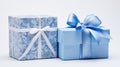 patterned gift box blue Royalty Free Stock Photo