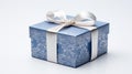 patterned gift box blue Royalty Free Stock Photo