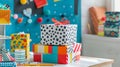 Patterned Gift Wrapping Paper for School Supplies