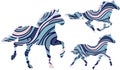 The patterned horses Royalty Free Stock Photo