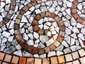 Patterned mosaic surface