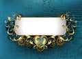 Patterned nameplate Steampunk nameplate Royalty Free Stock Photo