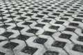 Patterned paving tiles, cement brick floor background Royalty Free Stock Photo