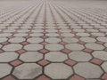 Patterned paving tiles Royalty Free Stock Photo