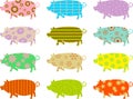 Patterned pigs