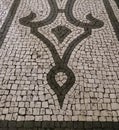 Patterned Portuguese cobblestones in the Azores