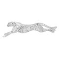 Patterned running cheetah illustration Royalty Free Stock Photo