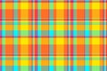Patterned seamless background tartan, countryside texture textile vector. Square check pattern plaid fabric in bright and Royalty Free Stock Photo