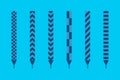 patterned shoelaces pairs icons design flat vector illustration