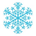 Patterned snowflake with many rays from the center for design