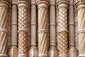 Patterned stone columns Royalty Free Stock Photo