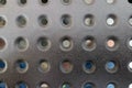 Patterned Surface with Circular Perforations Industrial Design Texture Royalty Free Stock Photo