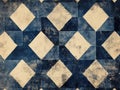 Blue and White Tled Floor Royalty Free Stock Photo