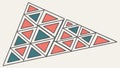 Patterned Triangle Structure. Abstract Geometric Design, vector design Generative AI Royalty Free Stock Photo