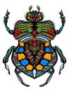 Patterned vector bug Royalty Free Stock Photo