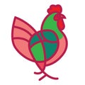 Patterned vector rooster