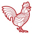 Patterned vector rooster