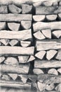 Patterned wood warehouse Royalty Free Stock Photo