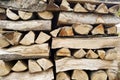 Patterned wood warehouse Royalty Free Stock Photo