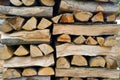 Patterned wood warehouse Royalty Free Stock Photo