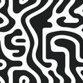 Seamless zebra pattern. Black and white vector background Royalty Free Stock Photo