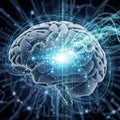 Patterns and binary code symbolizing artificial intelligence and neural Royalty Free Stock Photo