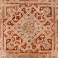 Patterns on the ceiling of an ancient mosque in Cairo Royalty Free Stock Photo