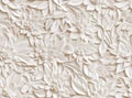 Patterns on the ceiling gypsum sheets of white flowers, plaster background - floral pattern, seamless pattern. Created Royalty Free Stock Photo